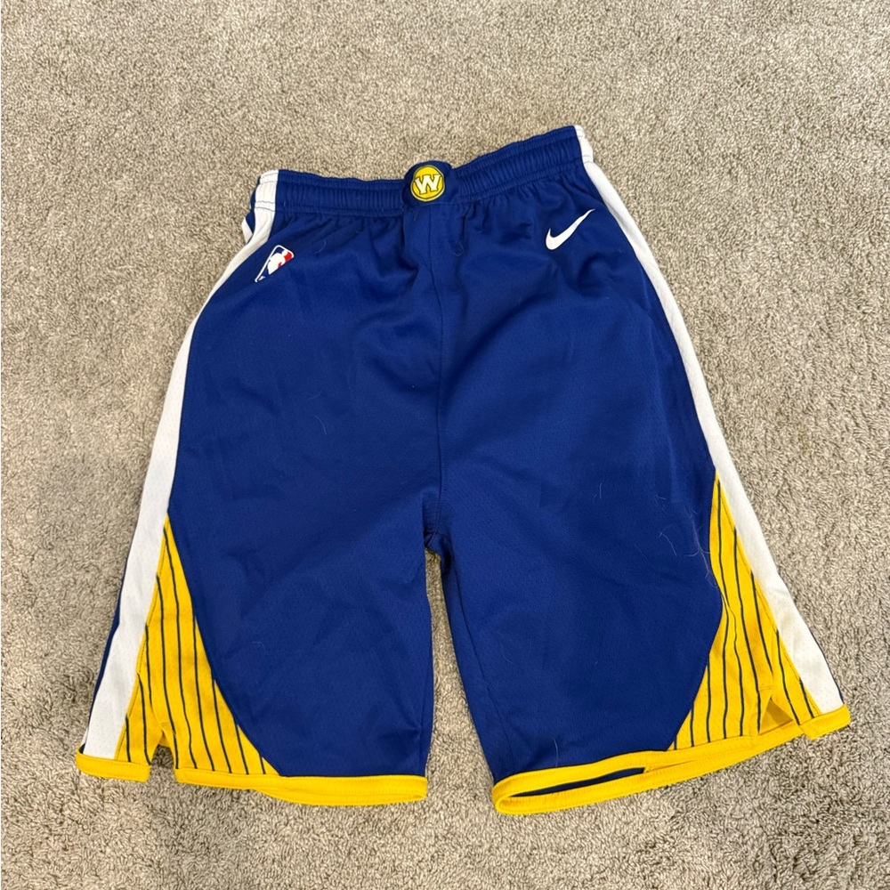Golden State Warriors Kids Blue and Yellow Athletic Shorts